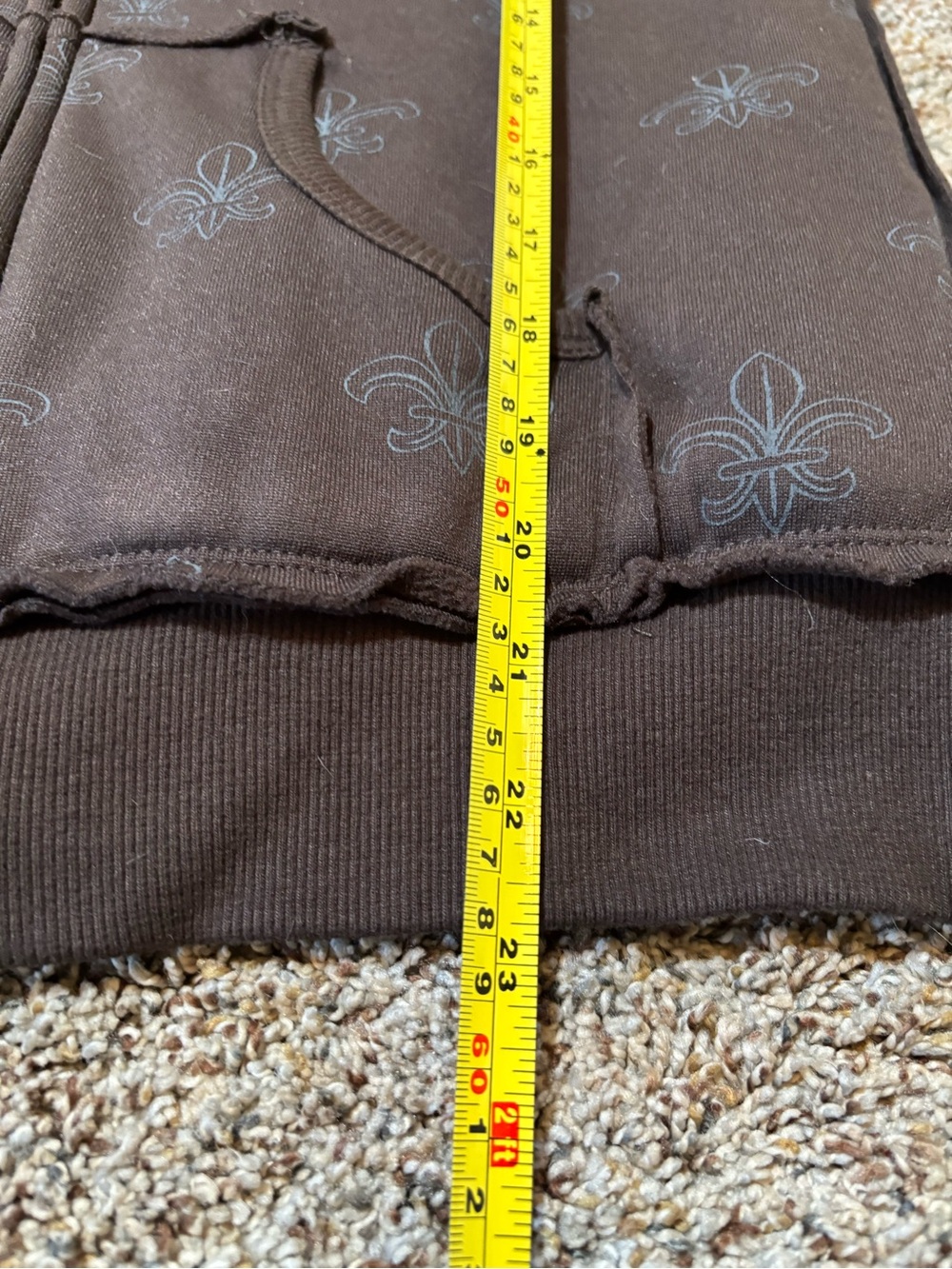 E207 Yag Couture Brown Faux-Fur Hooded Puffer Jacket, Size L - Picture 6 of 7